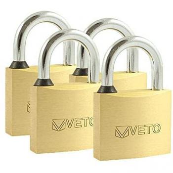 4‑Pack 40 mm Brass Padlock Key‑Alike (Timco)