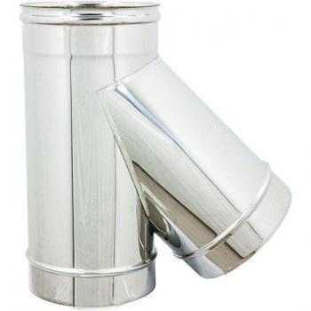 Raccordo a Y in Acciaio Inox 80 mm 135° MF Codino M 304