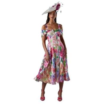 Bardot Midi Dress by Lisa Tan – Organza Print