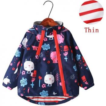 Chaqueta ligera para niñas con estampado de gato, abrigo de primavera y otoño, de 2 a 9 años