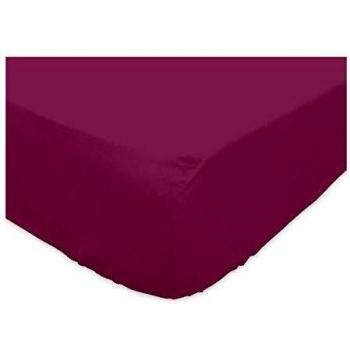 Soleil Cassis – Drap en Coton 100 % (Housse), 160×200 cm