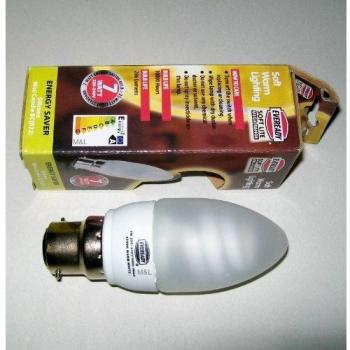 0 x Eveready Silicone Coated New Mega Range 7w BC (B22) Candle Shape Low Energy Saving Light Bulbs for UK Bayonet Cap