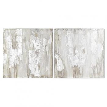 DKD Home Decor Abstrakte Kunstwerke (100 x 3,7 x 100 cm) (2 Stück)