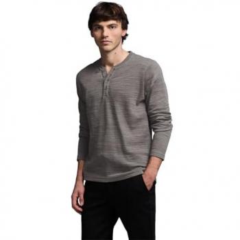 STREET ONE MEN Rundhals Langarmshirt in unifarben