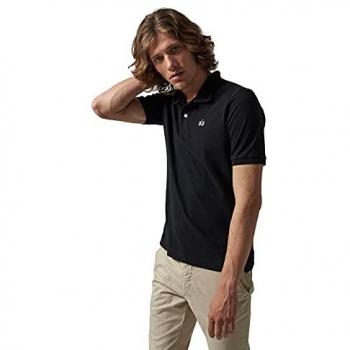 Classic Black Cotton Polo from La Martini – M