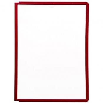 Fundas Durable Sherpa A4, PP, color rojo, pack de 5