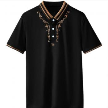 Men's Plus Size Summer Black Cotton T-Shirt (11XL, 10XL, 12XL)