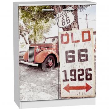 Buffet in melamina bianca Suarez H307-RUT 101x17,3x41,6 cm