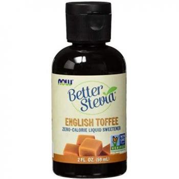 Better Stevia Liquid (English Toffee) – 59 ml, NOW Foods