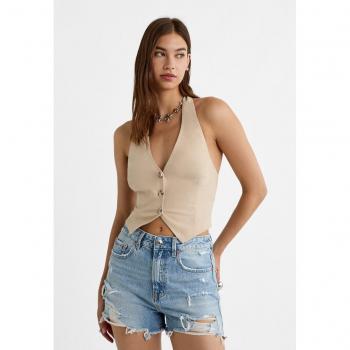Celeste Denim Short Stradivarius D75
