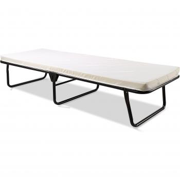 JAY-BE Value Folding Bed with Memory e-Fibre Mattress, Fabric, Black