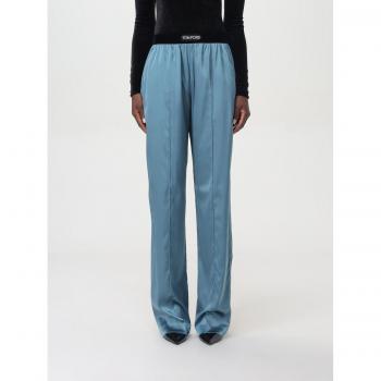 Tom Ford Pantalone Blu Seta Mista XS