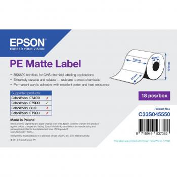 Papier A6 a inÃ½ PE Matte Label Die-cut Roll: 76mmx51mm,535ks