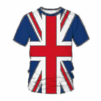 Camiseta Unión Jack 100% Poliéster Tamaño S-6XL