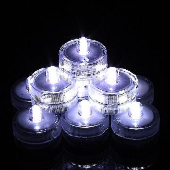 12 Mini Lumières LED Blanches Résistantes à l'Eau
