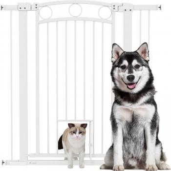 Cancellino per Cani Bianco Regolabile 76-104 cm, Altezza 106 cm
