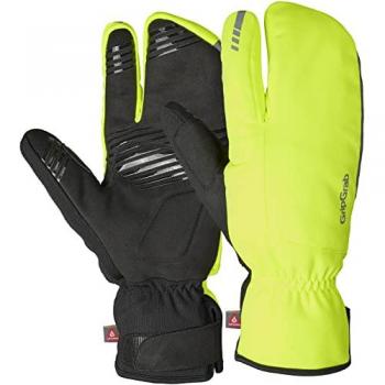 GripGrab Nordic 2 Jaune Long‑Windproof Mitts L – Unisex Hi‑Vis