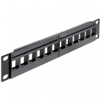 Delock 43259 12 Port Netzwerk-Patchpanel 254 mm (10) Unbestückt, 1 HE