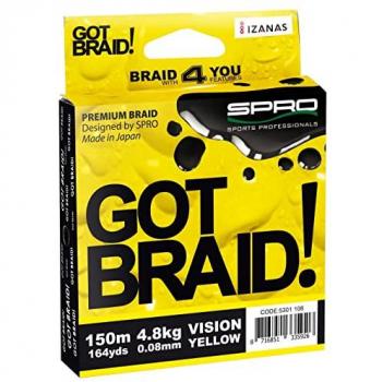 SPRO Tresse Jaune 150m 0,13mm