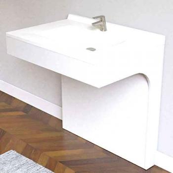 Vasque Simple PMR 90 cm – Blanc Élégant