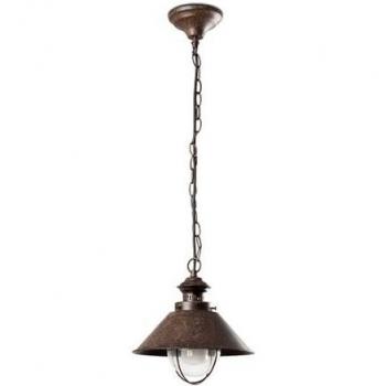 Nautica 1 Light Large Outdoor Ceiling Pendant Light Clear Rust Brown E27