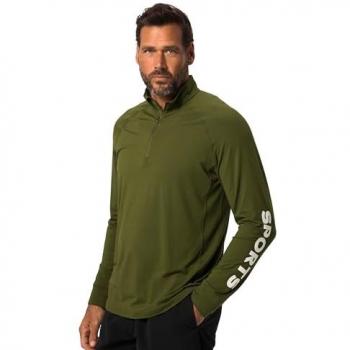 Grünes JAY‑PI Flexnamic Longshirt Herren, Größe L – elastisches Polyester/Elasthan