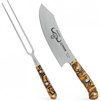 Giesser Tranchierset PremiumCut; 33 cm (L); gelb/orange/silber