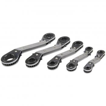 Premium 5‑piece Offset Ratchet Spanner Collection – 21 mm metric, heat‑treated steel, brand new