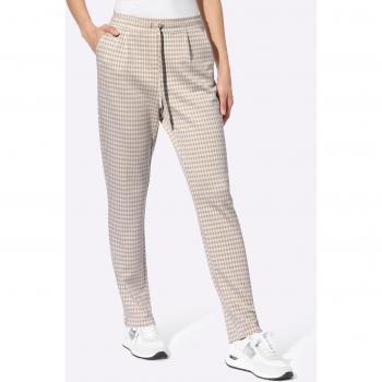 HEINE Damen Joggerhose Karohose 36 Normalgröße Beige