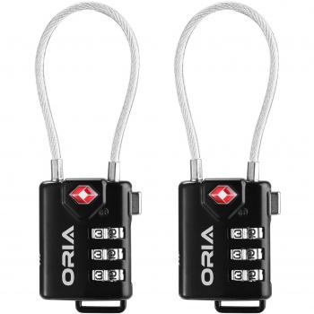 Oria VE‑HA31 Reiseschloss mit TSA‑Code – 2er Pack