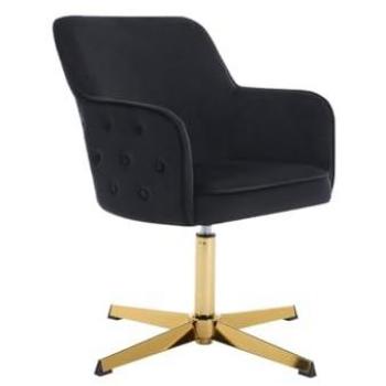Élégance Noire/Or – Chaise de Bureau Capuli
