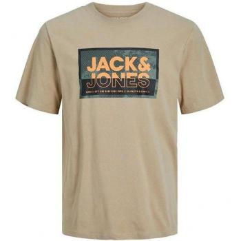 Camiseta de Manga Corta Hombre Jack & Jones logan Gris Hombre