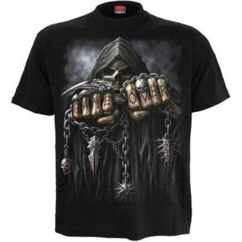 T-shirt Spiral Direct Noir XXL Game Over Unisexe