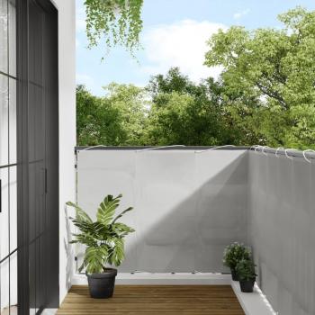 VidaXL Balkon-Hintergrundschirm Hellgrau 120x1000 cm – 100 % Polyester Oxford