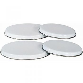 Herdabdeckplatten aus Stahl, 4er-Set
