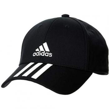 Gorra Adidas Bball 3s CT, diseño unisex, color negro y blanco