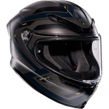AGV K6 S Enhance Casco Integrale Touring in Fibra Grigio Giallo taglia S