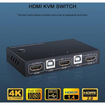 4K HDMI KVM Switch 2 In 1 USB Remote Wake-Up