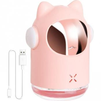 USB Cartoon Humidifier 2W 300ml Adjustable with Colorful Lighting