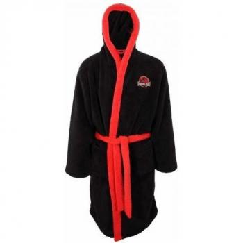 Peignoir Logo Jurassic Park Adulte S-M Rouge/Noir