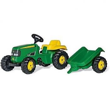 ROLLY TOYS Trattore a Pedali Kid John Deere con Rimorchio
