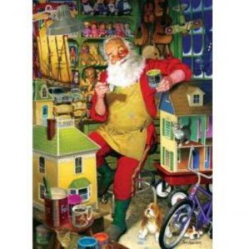 Découpage Festif Cobble Hill – Puzzle Santa’s Workshop 1000