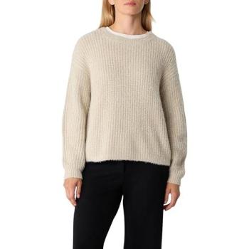 Glitzernder Beigepullover für Damen, 42