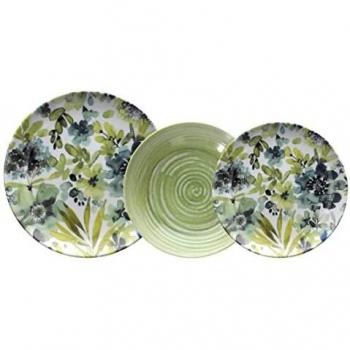 Set de vaisselle Tognana Ofelia 18 pièces, Porcelaine et motifs floraux