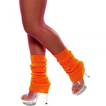 Bright Neon Orange Legwarmers