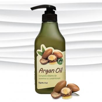Farm Stay Shampo+Balsamo Volume Argano 530 ml – Kit Unico