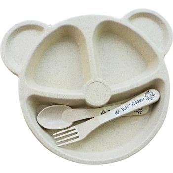 Little Bear Kids Breakfast Plate Set