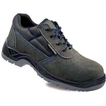 Zapato industrial piel serraje perforada S1P, libre de metales, talla 41