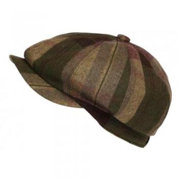 Casquette Gavroche en Laine Charly Verte et Rouge