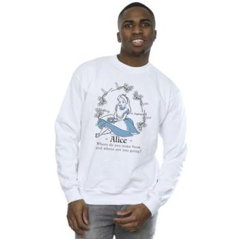Men’s 3XL Alice In Wonderland Sweatshirt – White “Nothing Is Impossible”